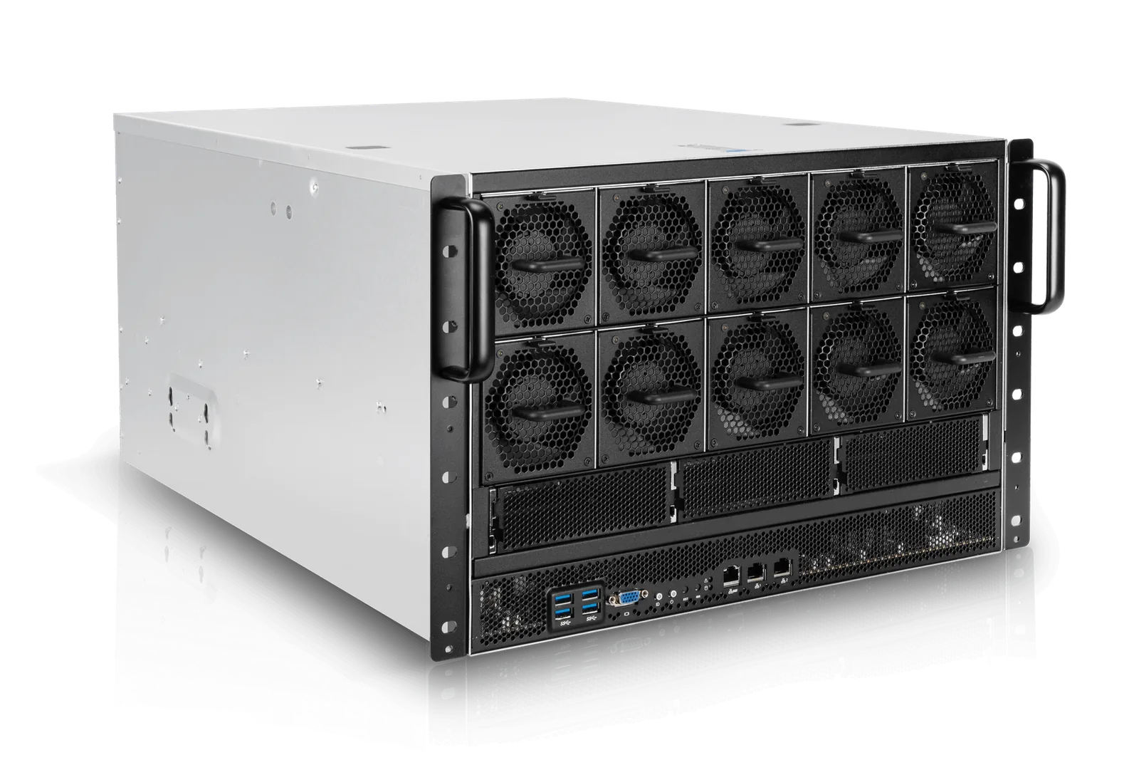 GPU edge AI server chassis with high-density cooling